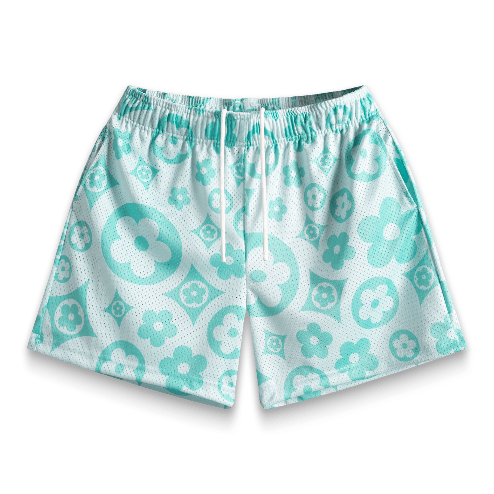 Green Pastelle Flower Shorts